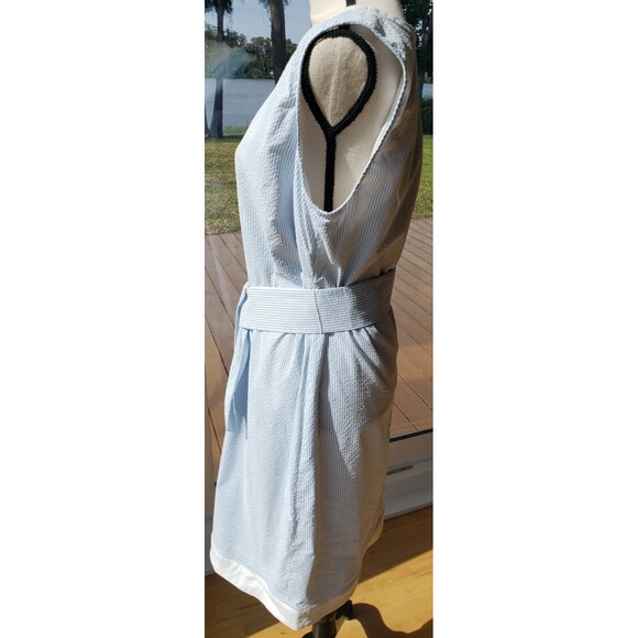 NEW Southern Tide Sky Blue Erica Performance Seersucker Dress Women’s 14 - Picture 4 of 16